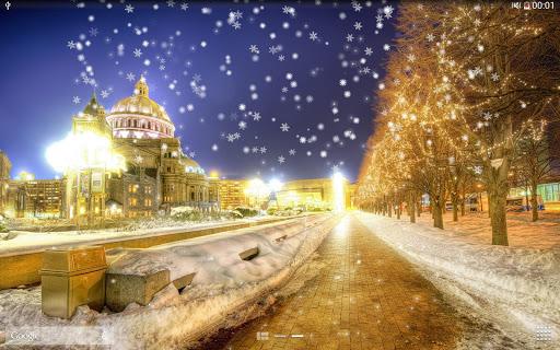 Snow Night Live Wallpaper HD - عکس برنامه موبایلی اندروید
