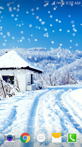 Winter Snow Live Wallpaper HD - Image screenshot of android app