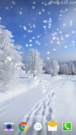 Winter Snow Live Wallpaper HD - Image screenshot of android app