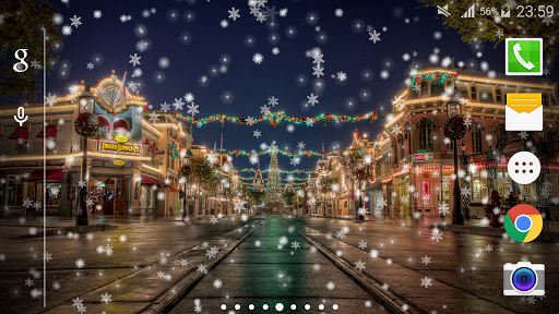 Snow Night Live Wallpaper PRO - Image screenshot of android app
