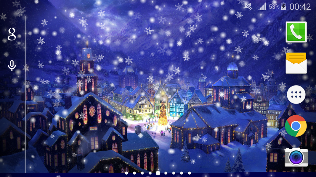 Snow Night Live Wallpaper - Image screenshot of android app