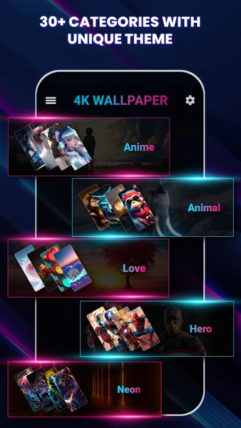 Wallpaper 4K - Wallpaper HD - عکس برنامه موبایلی اندروید