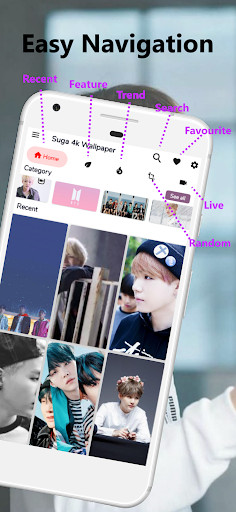 Suga Wallpaper & Lockscreen - Image screenshot of android app