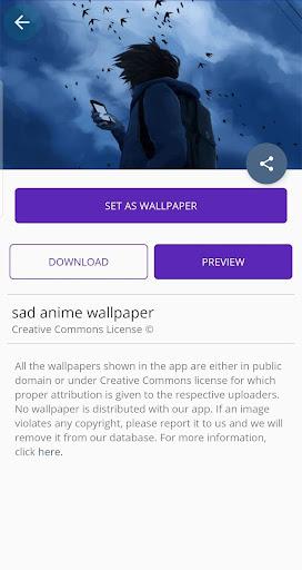 HD Sad Anime Wallpaper - Image screenshot of android app
