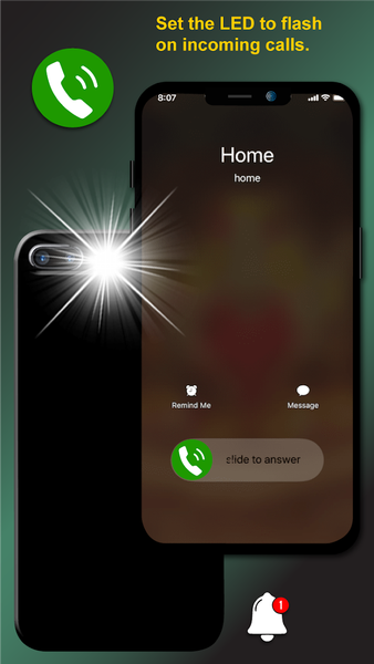 Flashlight-flash on call&SMS - Image screenshot of android app