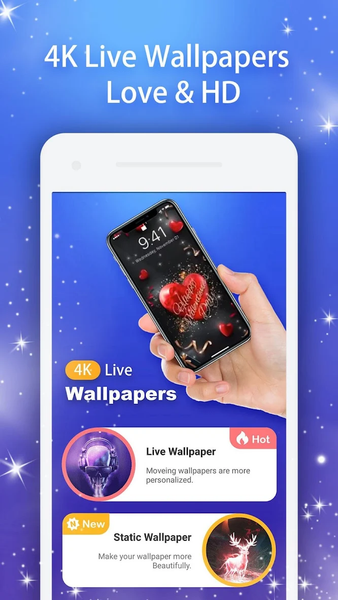 4K Live Wallpapers - Love、HD - عکس برنامه موبایلی اندروید