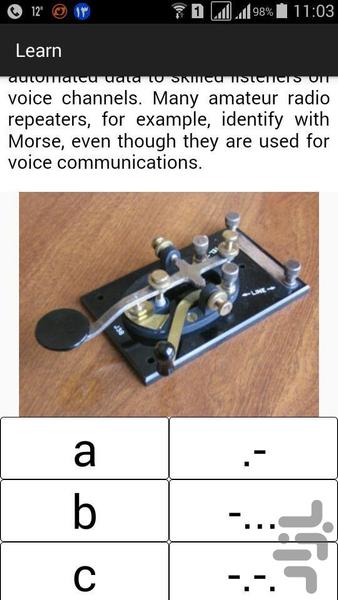 Morse Code Learning - Image screenshot of android app