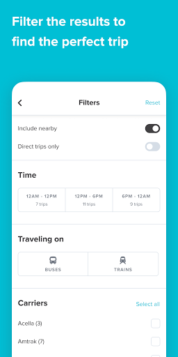 Wanderu: Bus & Train Tickets - عکس برنامه موبایلی اندروید