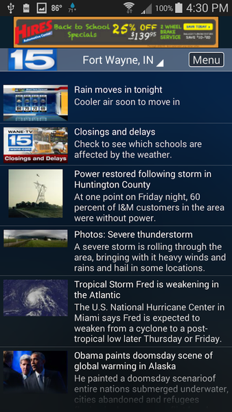 WANE WX - Image screenshot of android app