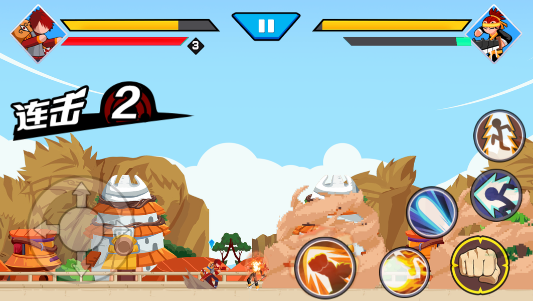 Stickman Ninja Warriors Fight - Gameplay image of android game