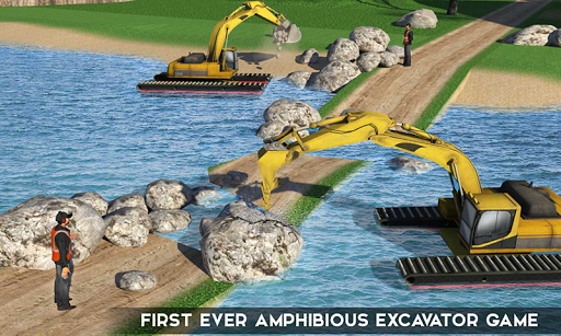 Amphibious Excavator Construction Crane Simulator - عکس بازی موبایلی اندروید