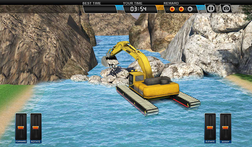 Amphibious Excavator Construction Crane Simulator - عکس بازی موبایلی اندروید