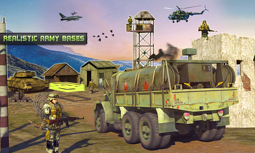 Offroad Army Transporter Truck Driver: Army Games - Gameplay image of android game