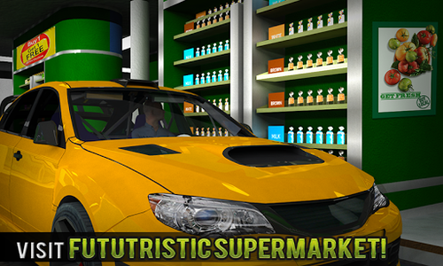 Shopping Mall Car Driving Game - Gameplay image of android game