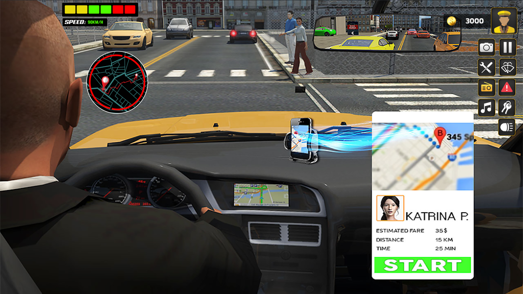 US Taxi Car Driving Games - Gameplay image of android game