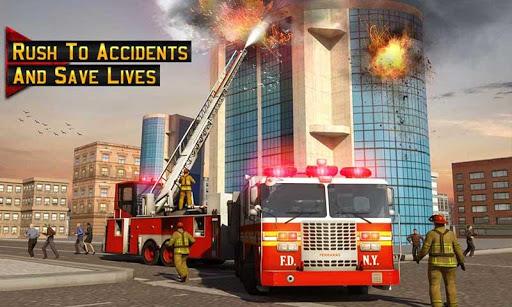 Fire Engine Truck Driving Sim - Gameplay image of android game