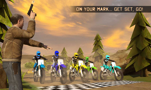 Motocross Race Dirt Bike Games - Gameplay image of android game