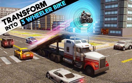 Car Transform Mega Ramp Truck Robot Transformation - Gameplay image of android game