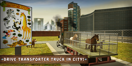 Wild Horse Transport Truck Sim - Gameplay image of android game
