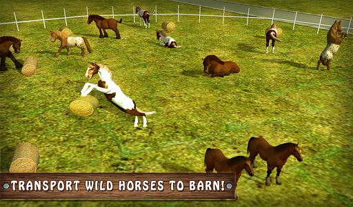 Wild Horse Transport Truck Sim - Gameplay image of android game