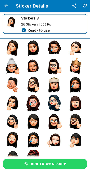 Stickers Memoji for WASticker - عکس برنامه موبایلی اندروید
