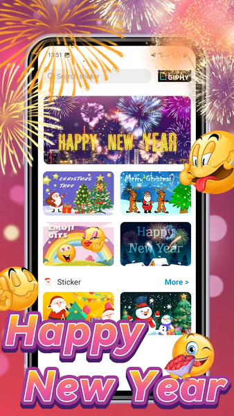 Funny Emoji GIF Sticker 2026 - Image screenshot of android app