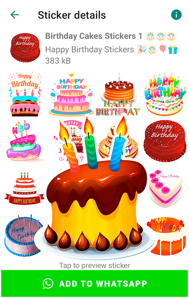 Happy Birthday Stickers - عکس برنامه موبایلی اندروید
