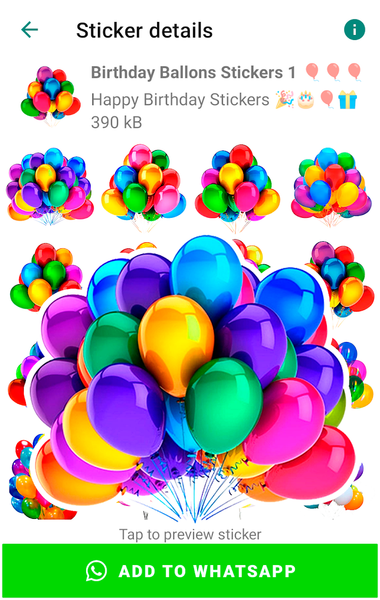 Happy Birthday Stickers - عکس برنامه موبایلی اندروید