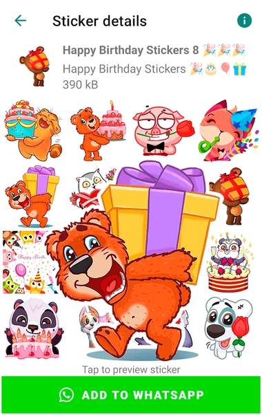 Happy Birthday Stickers - عکس برنامه موبایلی اندروید