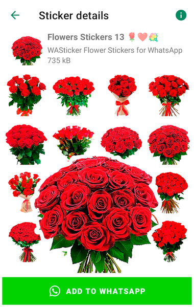 WASticker - Love Flowers - عکس برنامه موبایلی اندروید