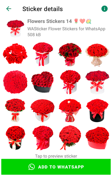 WASticker - Love Flowers - عکس برنامه موبایلی اندروید