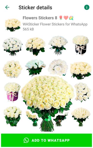 WASticker - Love Flowers - عکس برنامه موبایلی اندروید