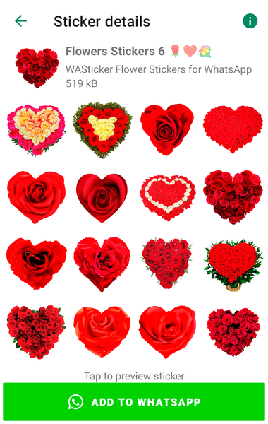 WASticker - Love Flowers - عکس برنامه موبایلی اندروید