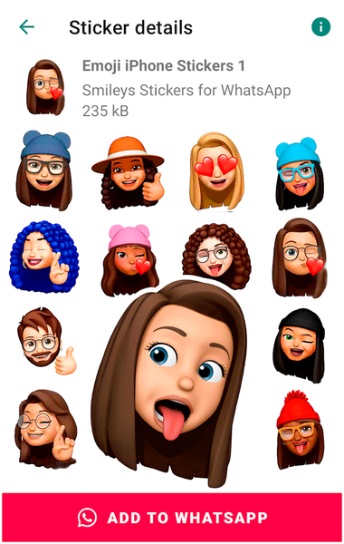 Smiley Stickers for WhatsApp - عکس برنامه موبایلی اندروید