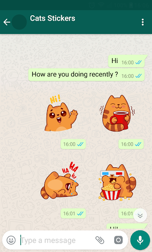 New WAStickerApps 😻 Cat Stickers For Chat - عکس برنامه موبایلی اندروید