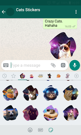 New WAStickerApps 😻 Cat Stickers For Chat - عکس برنامه موبایلی اندروید