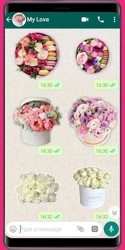 WASticker - Love roses - عکس برنامه موبایلی اندروید
