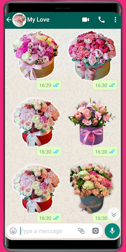 WASticker - Love roses - Image screenshot of android app