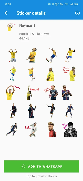 WASticker - Football Stickers - عکس برنامه موبایلی اندروید