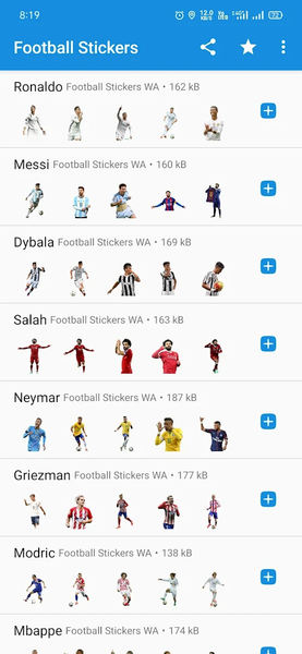 WASticker - Football Stickers - Image screenshot of android app