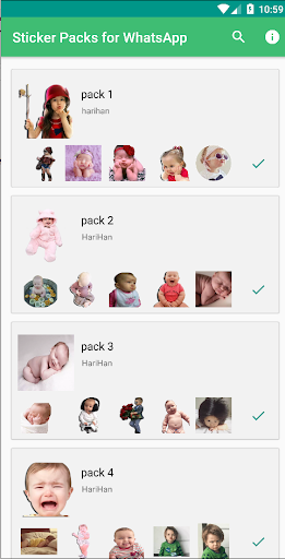 Cute babies stickers - Image screenshot of android app