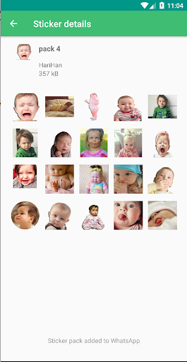 Cute babies stickers - Image screenshot of android app