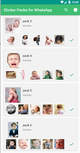 Cute babies stickers - Image screenshot of android app
