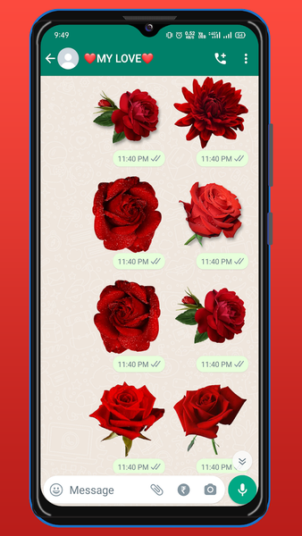 WASticker: Love Flowers - Image screenshot of android app