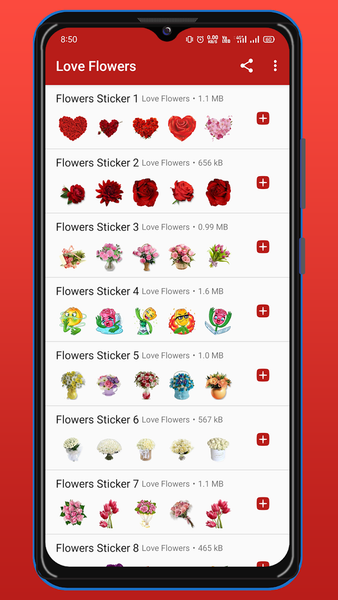 WASticker: Love Flowers - Image screenshot of android app