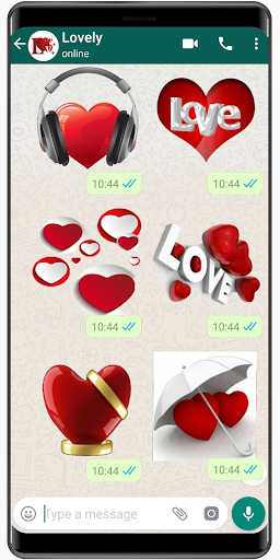 WASticker love stickers for WA - Image screenshot of android app