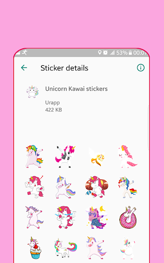 Unicorn Stickers For WhatsApp - Image screenshot of android app