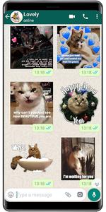 Cat Stickers WAStickerApps cat memes funny - عکس برنامه موبایلی اندروید