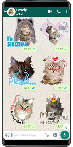 Cat Stickers WAStickerApps cat memes funny - Image screenshot of android app