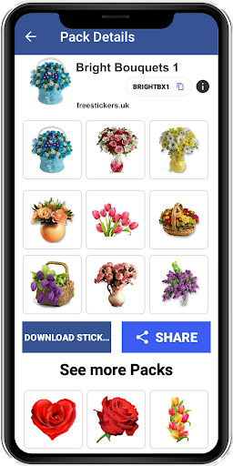 WAStickerApps flowers stickers - عکس برنامه موبایلی اندروید